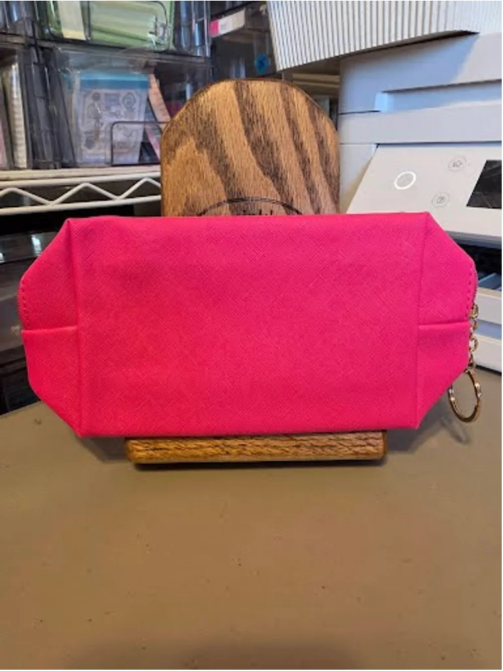 #STA-2354 Hot Pink Zippered Pencil Pouch